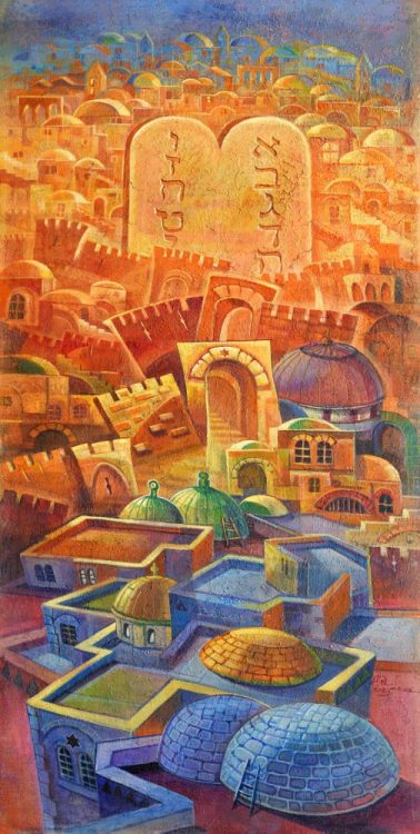 modern painting of jerusalem