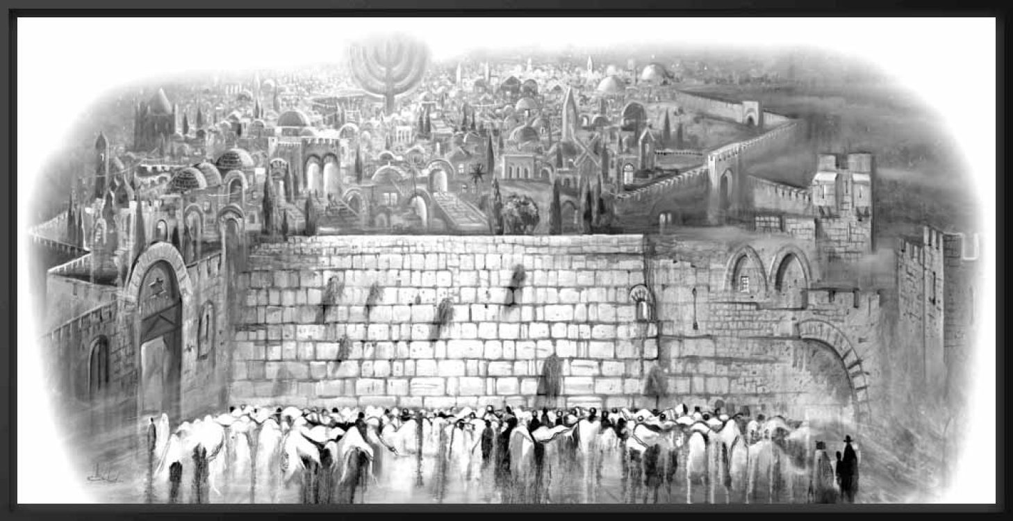 jerusalem black and white