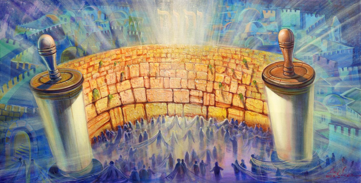 modern painting of kotel