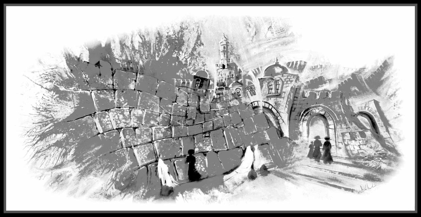 Jerusalem black and white