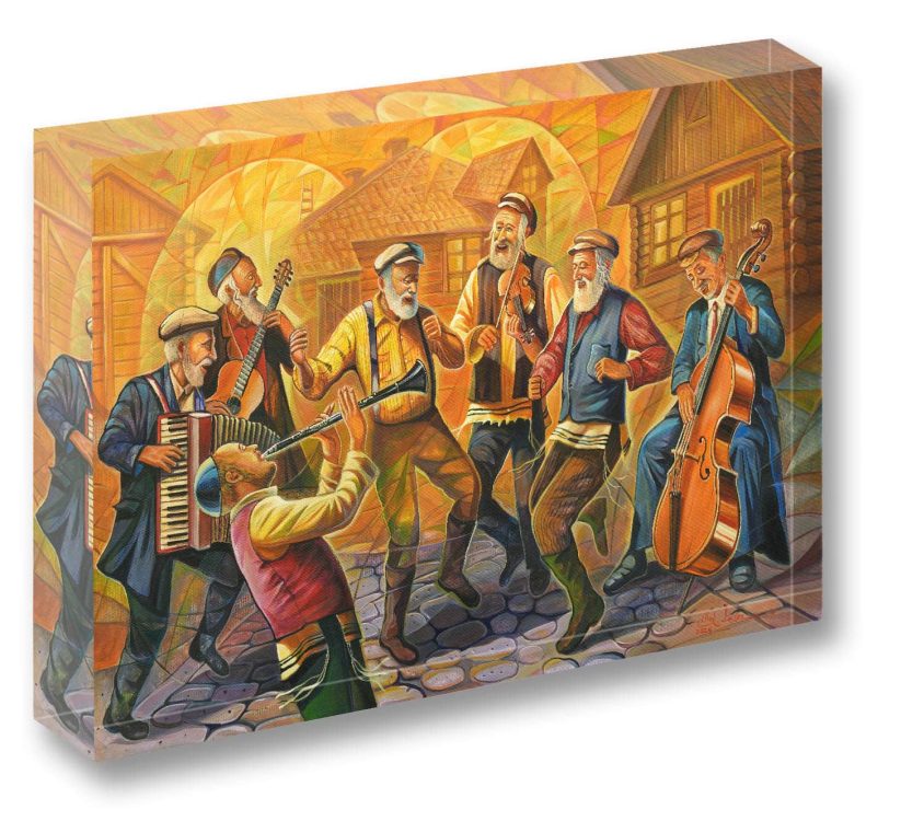 sculpture of klezmers