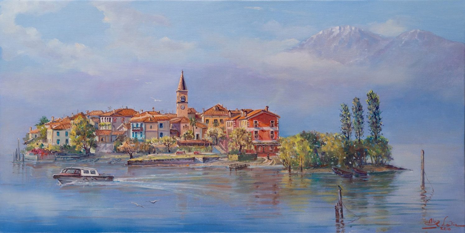 Lago Maggiore Italy, Painting by Alex Levin