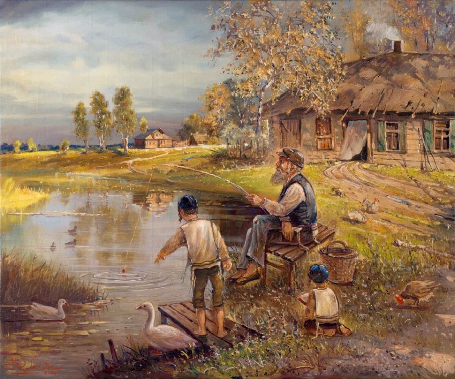 jewish art shtetl painting