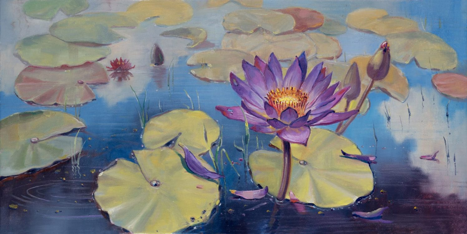 lilies painting