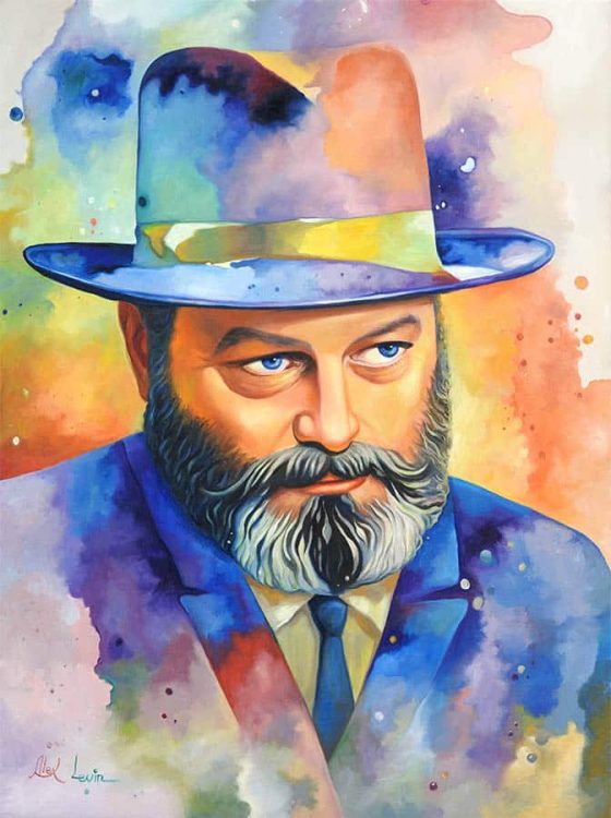 Lubavitcher Rebbe modern painting
