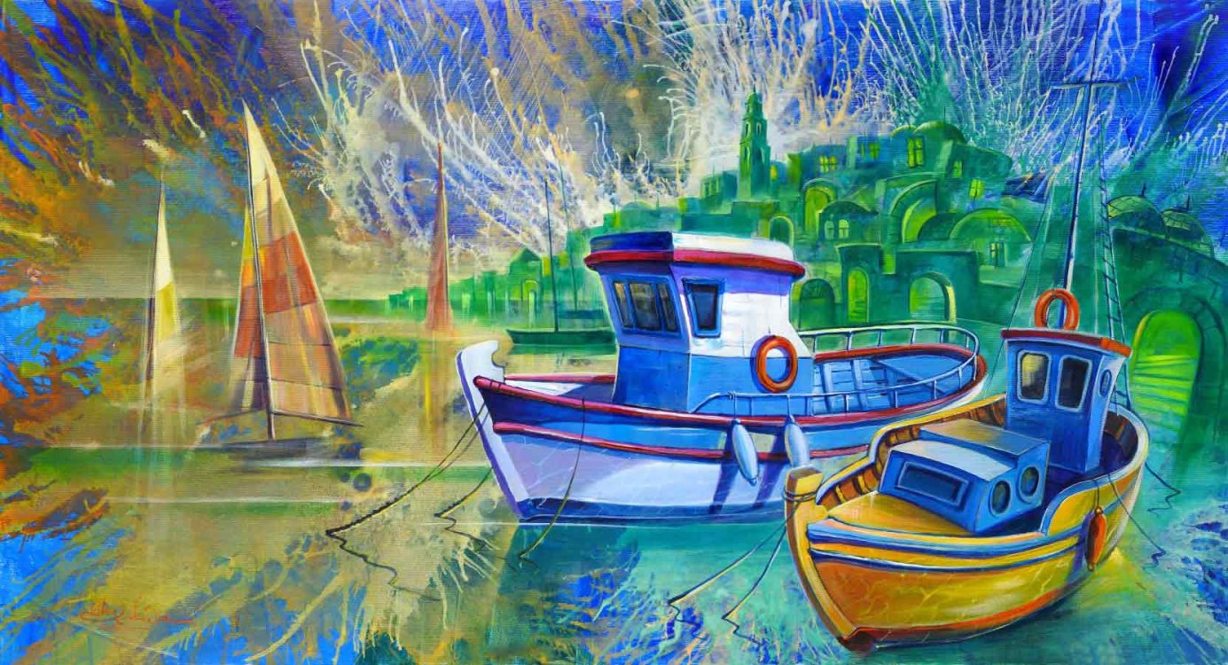 Jaffa port painting