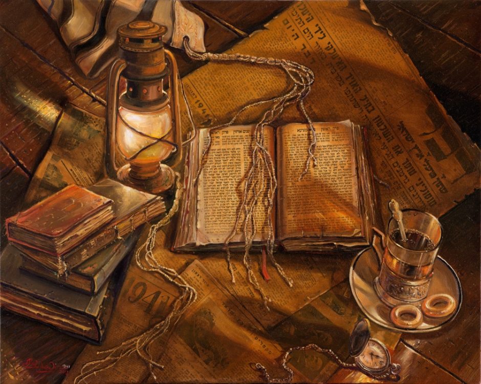 Israel Vintage newspaper paintings