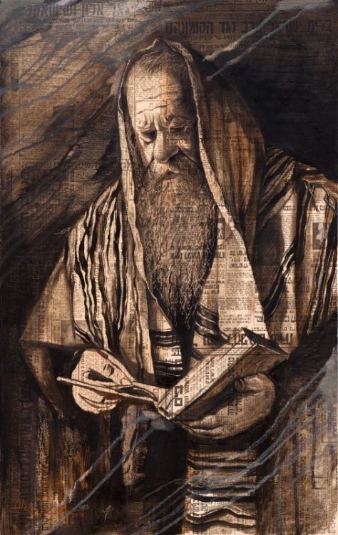 Israel Vintage newspaper paintings