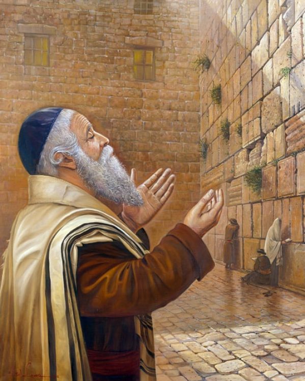 Praying by the Kotel