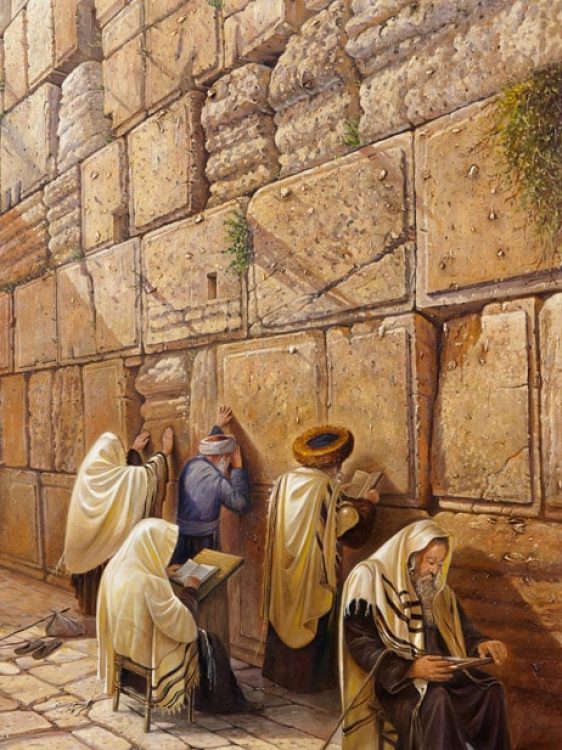 Praying by the Kotel