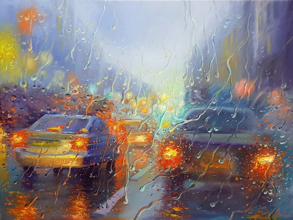 rain city painting