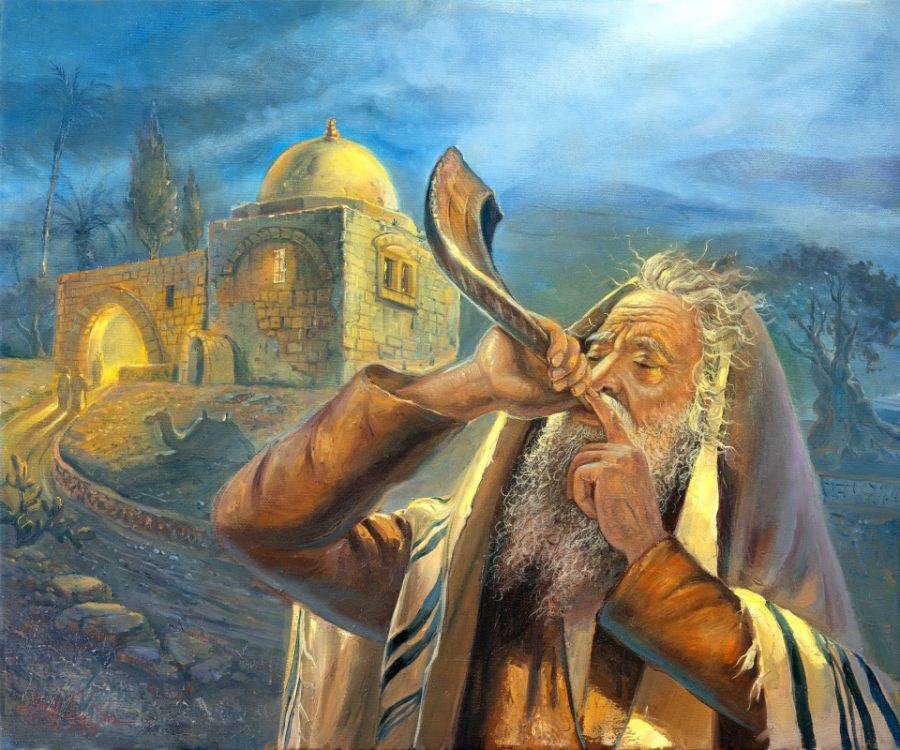 painting of shofar