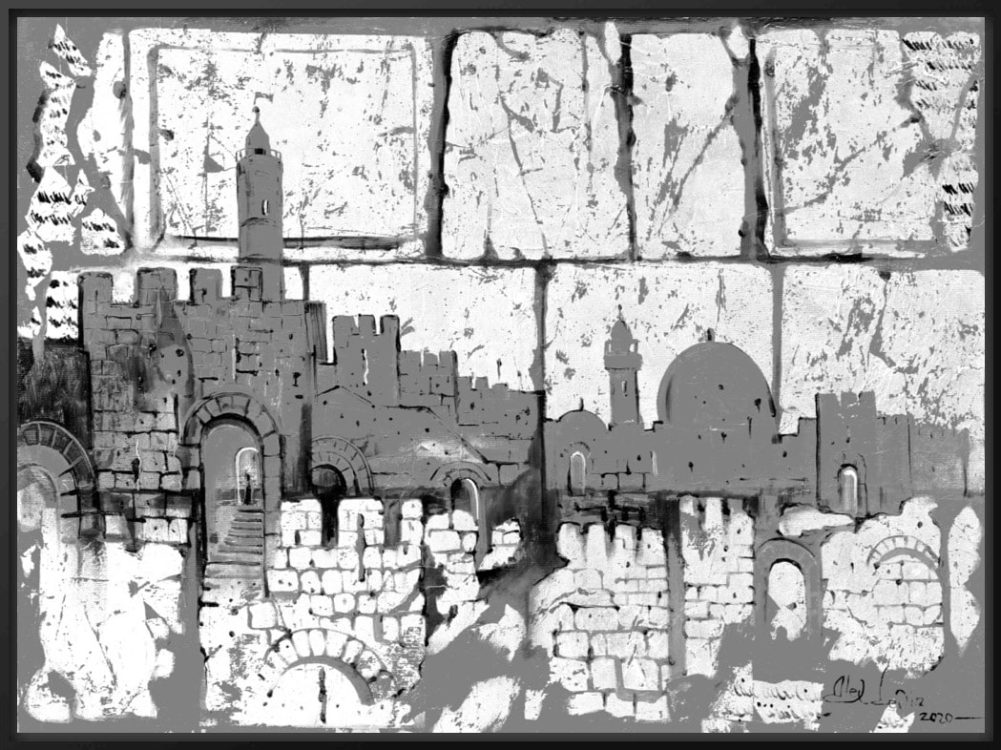 Jerusalem black and white