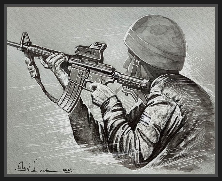 painting of a soldier