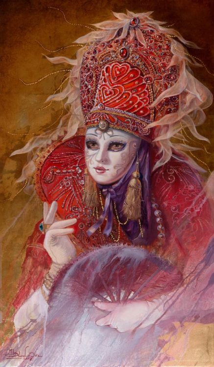 Painting of venice mask
