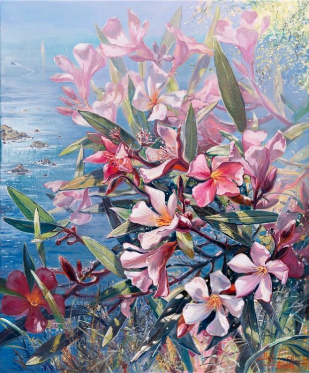 View from Old Jaffa to Andromedas rocks, Painting by Alex Levin