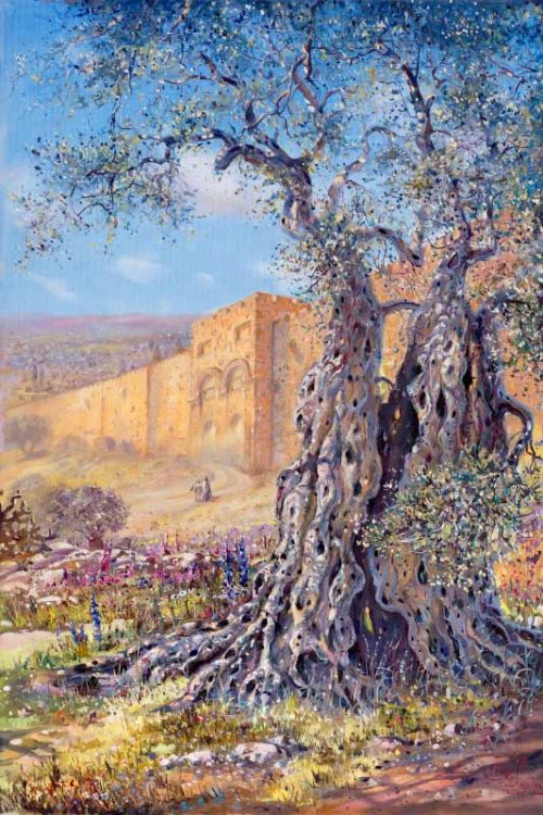 golden gate in jerusalem painting
