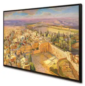 jerusalem painting with black frame