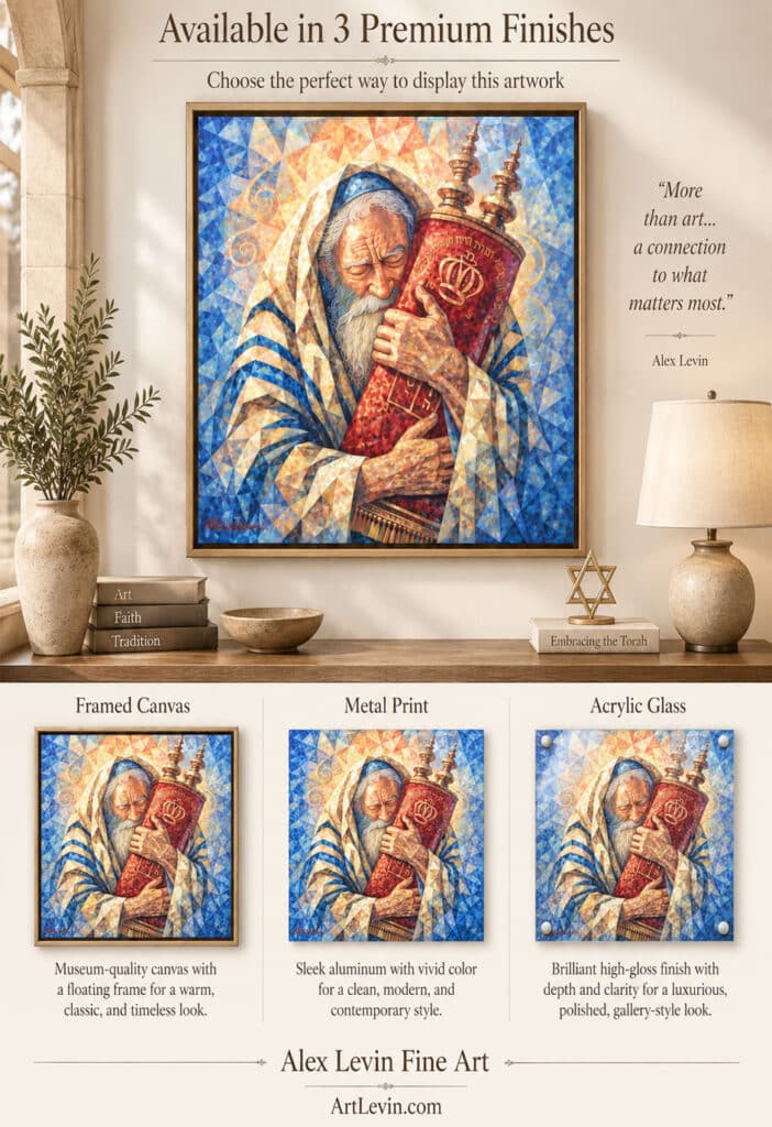 painting of jewish man praying