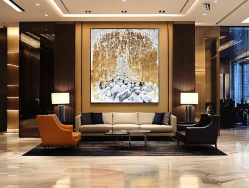 modern jerusalem painting in hotel