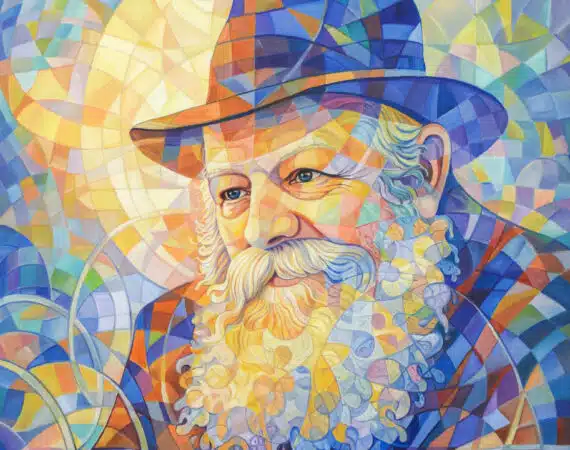 modern portrait of Lubavitcher rebbe